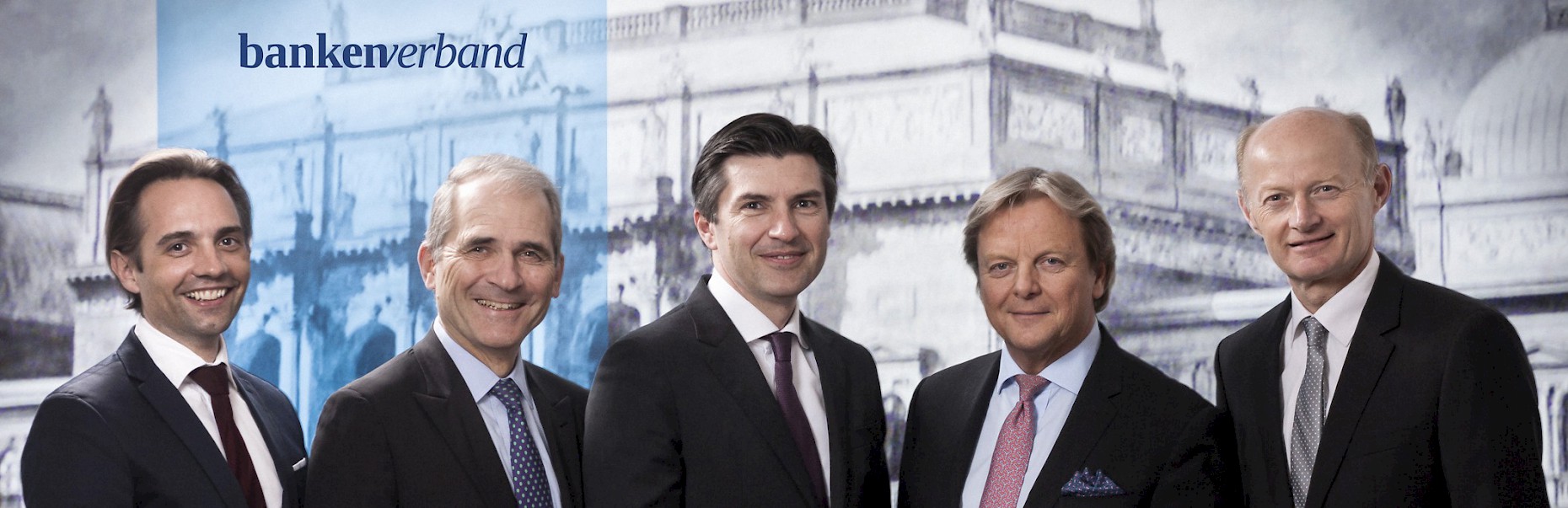 Dr. Gerald Resch, Dr. Helmut Gerlich, Robert Zadrazil, Dr. Bernhard Ramsauer, Konsul KR Dr. Franz Gasselsberger | © Bankenverband | Foto: Gerry Frank Photography